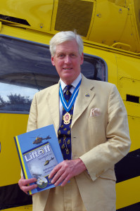 High Sheriff of Wiltshire, Mr William Wyldbore-Smith receiving his Friends membership pack during his visit to the Air Support Unit, Devizes.