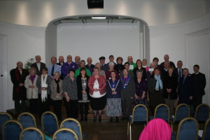 Representatives from the  groups who received grants