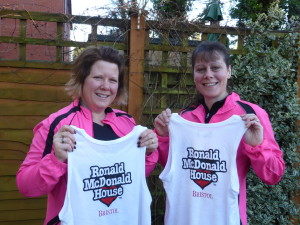 Karen & Ali, preparing for the half marathon.