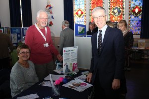 Andrew Murrison MP visits the health fair.