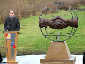 Prince William and the memorial