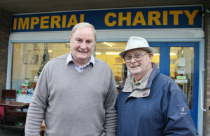 Bob (left) with charity founder David McCance.