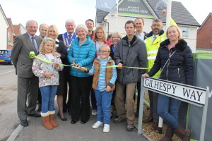 The road sign is unveilled